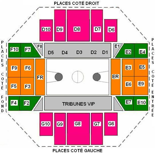 Стадион-проведения событий Дворец спорта Жан Вейля