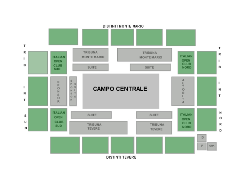 Стадион-проведения событий Кампо Централе Итальянский форум (Campo Centrale foro italico)