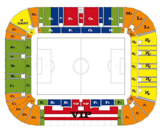 Стадион-проведения событий Глюксгаз-Штадион (Glucksgas-Stadion)