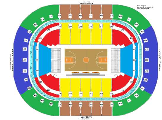 Стадион-проведения событий Белград Арена