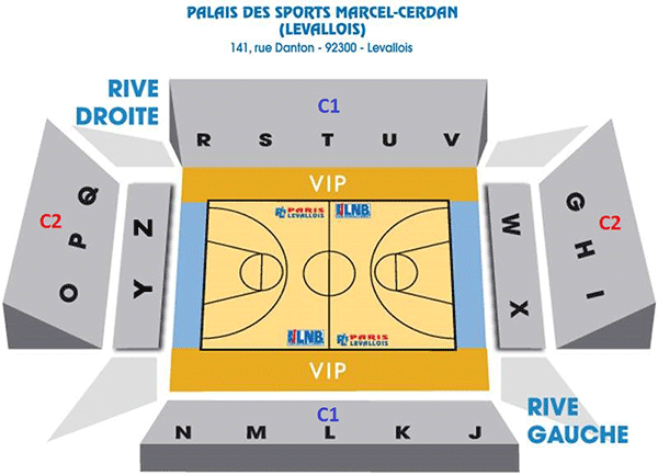 Стадион-проведения событий Палаис дес спортс Марсель Сердан (Palais des sports Marcel Cerdan)