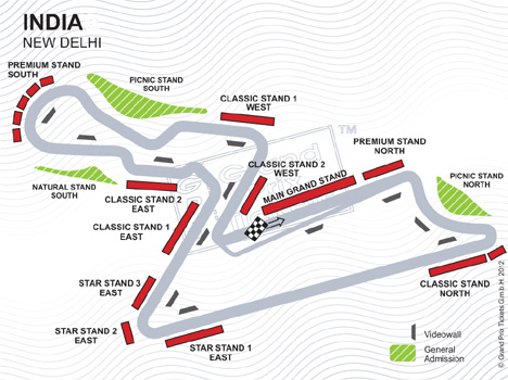 Стадион-проведения событий Международный автодром Будды (Buddh International Circuit)
