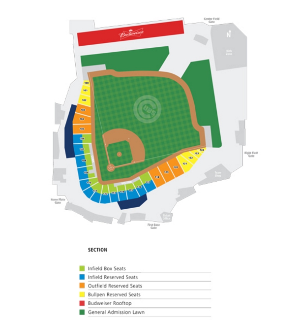 Стадион-проведения событий Ригли-филд