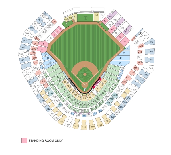 Стадион-проведения событий Globe Life Park in Arlington