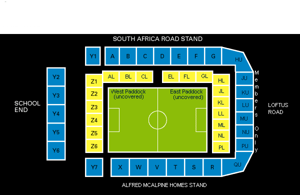Стадион-проведения событий Лофтус Роуд (Loftus Road)