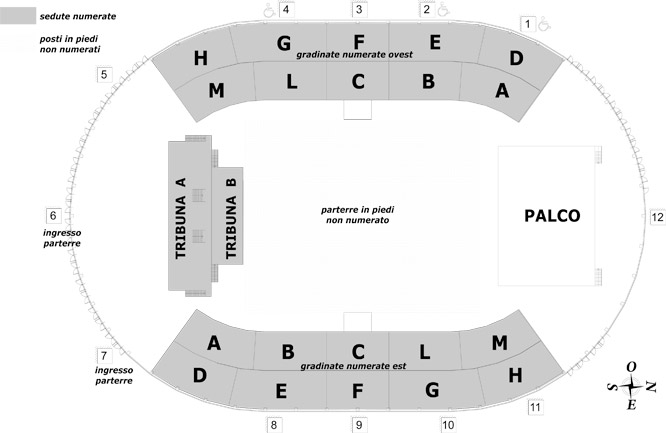 Стадион-проведения событий Unipol Arena Casalecchio di Reno