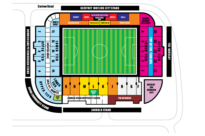 Стадион-проведения событий Карроу Роуд (Carrow Road)