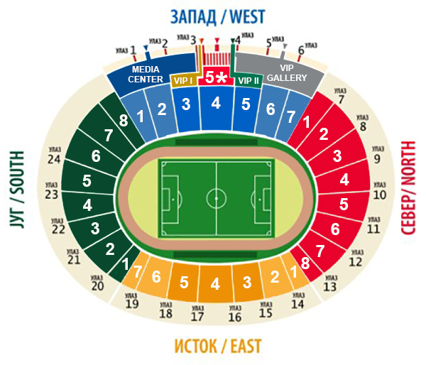 Стадион-проведения событий Стадион Райко Митич
