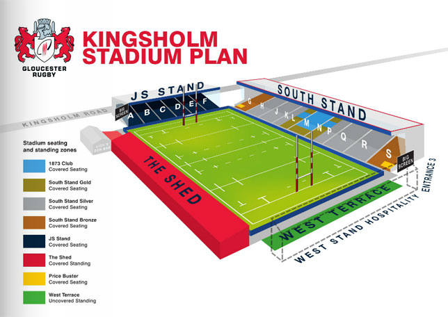 Стадион-проведения событий Kingsholm Stadium