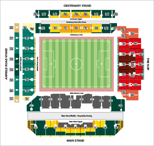 Стадион-проведения событий Энфилд Роуд (Anfield Road)